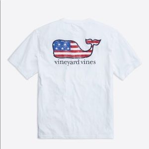 Vineyard Vines American Flag whale tee